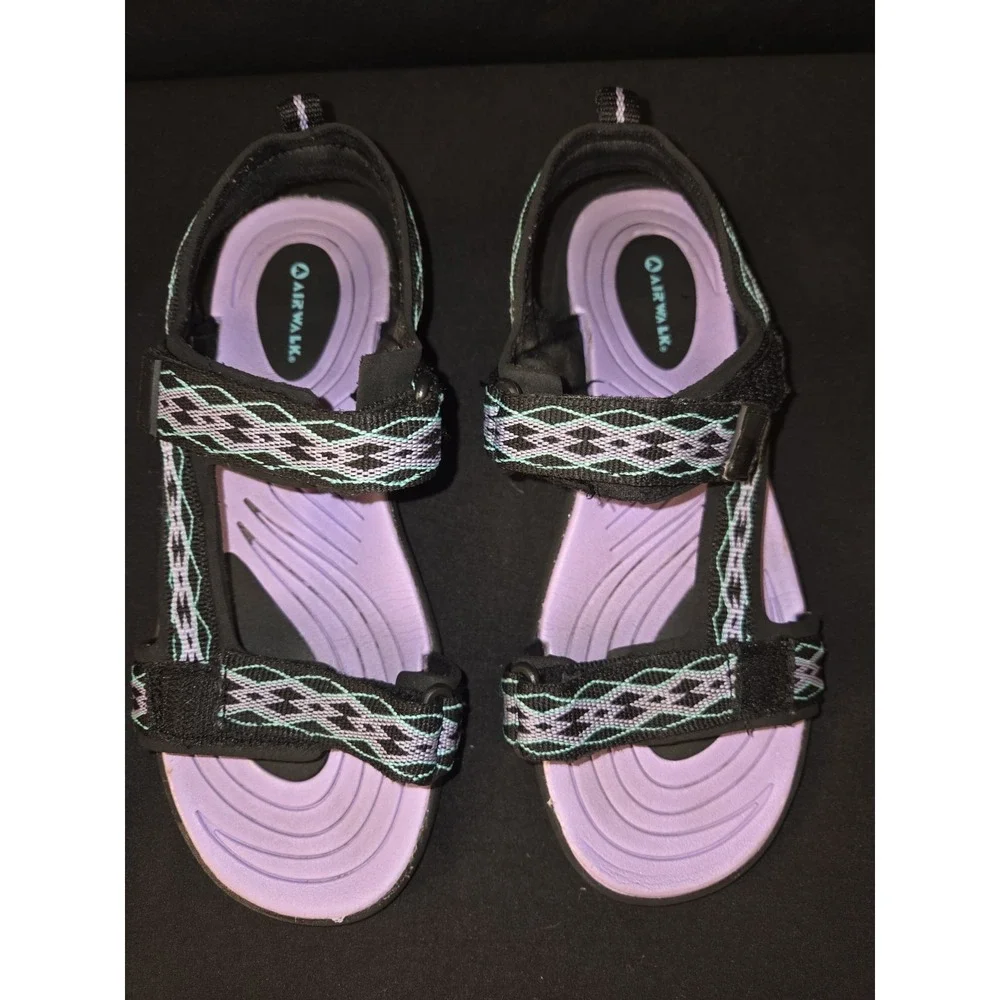 Airwalk Hiking Outdoors Waterproof Sandals Girls 5.5‎ Purple Black
